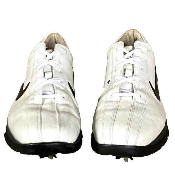 Nike Golf Shoes Sport Performance 307414 White Bicycle Toe 9 Men Removable Spike - Picture 6 of 14